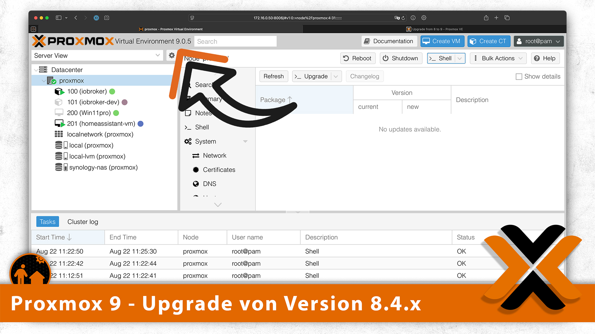 Proxmox – Upgrade auf Version 9